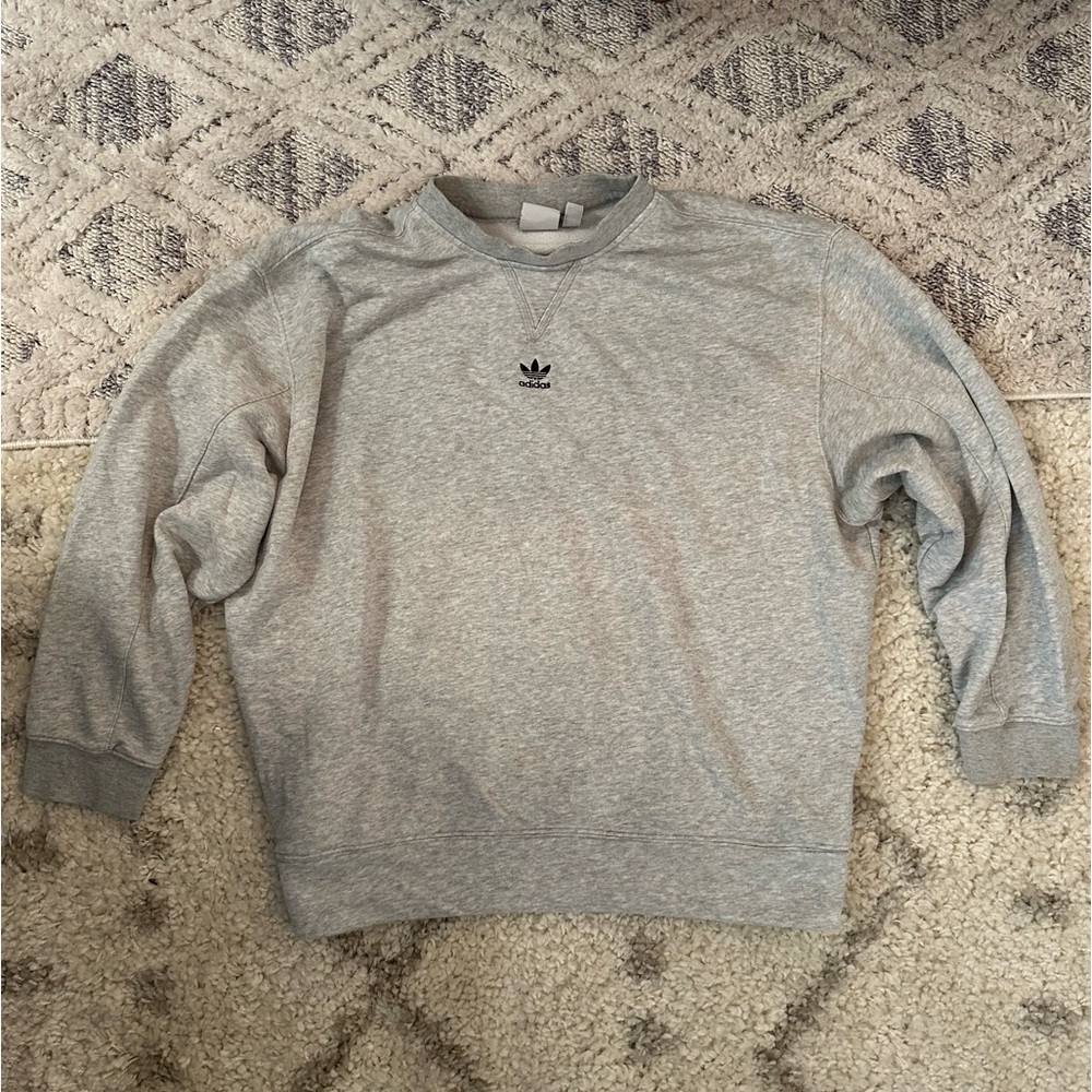 Adidas grey long sleeve sweater